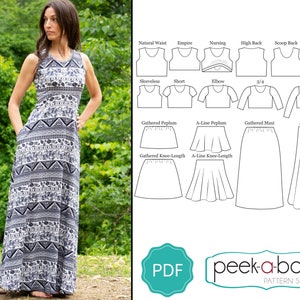 Madrid Maxi Dress & More Sewing Pattern: Women's Dress Pattern, Nursing Dress, Maternity Dress, Maxi Dress