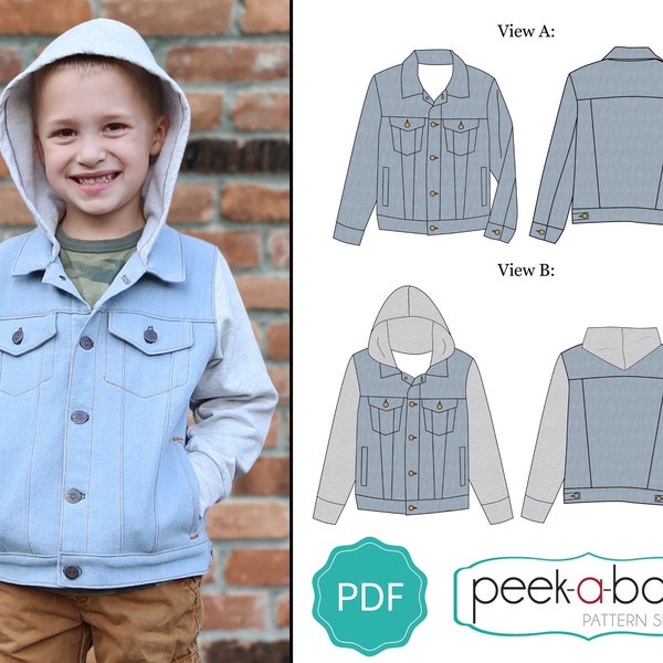 Patron de couture PDF Veste en jean pour enfant