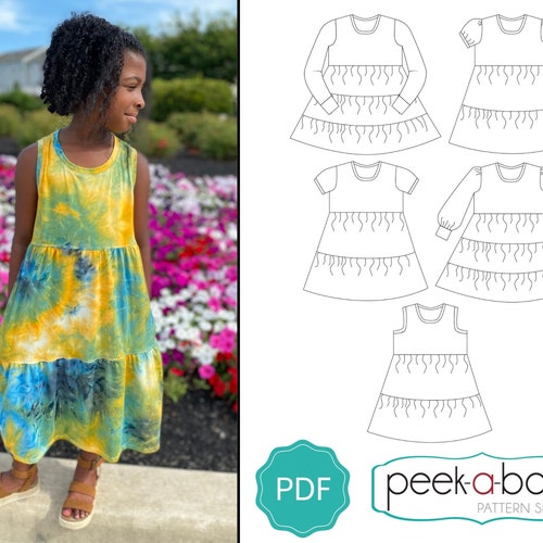 Tiered Dress Pattern Baby Dress Pattern Girl's Dress - Etsy