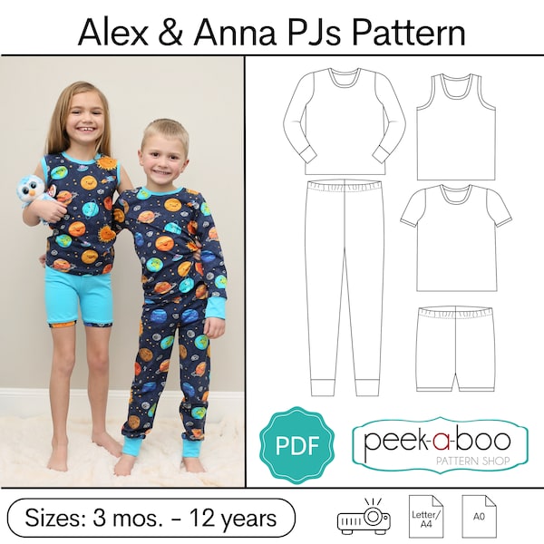 Pajamas Pdf Pattern - Etsy