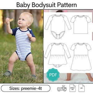 Lullaby Line Bodysuit and Lap Tee: Bodysuit Pattern, Layette Pattern, Lap Tee Pattern