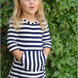 Delaney Dress & Tunic PDF Sewing Pattern: Girls tunic pattern, girls dress pattern, girls hoodie pattern image 8