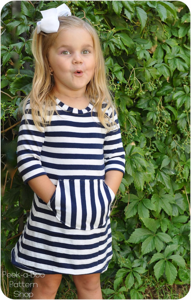 Delaney Dress & Tunic PDF Sewing Pattern: Girls tunic pattern, girls dress pattern, girls hoodie pattern image 8