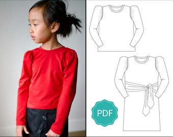 Girl's Genevieve Top and Dress Pattern