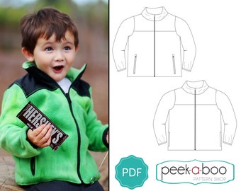 Happy Camper Jacket: Fleece Jacket Pattern, Kids Jacket Pattern