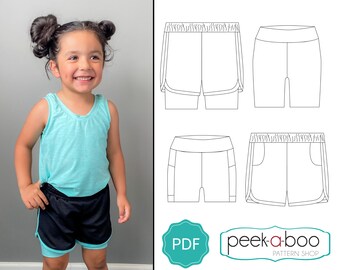 Kid's Momentum Shorts Sewing Pattern