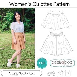 Women&#39;s Culottes PDF Sewing Pattern