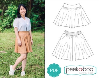 Women's Culottes PDF Sewing Pattern