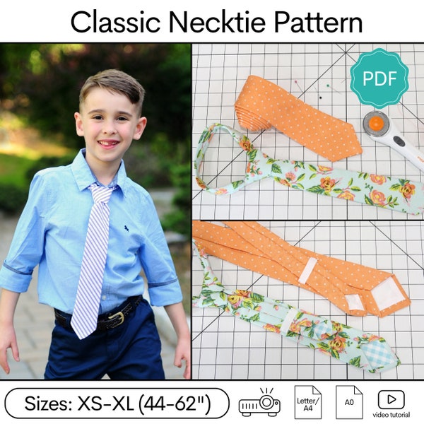 Classic Necktie PDF Sewing Pattern