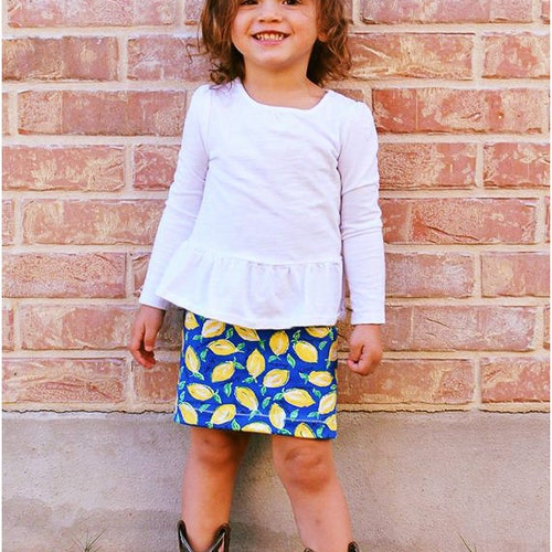 Pipsqueak Pencil Skirt: Girls Pencil Skirt Pattern, Girls Skirt Pattern, Baby Skirt Pattern, Toddler Skirt Pattern