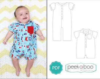 Pat-a-Cake Romper: Baby Romper Pattern, Toddler Romper Pattern