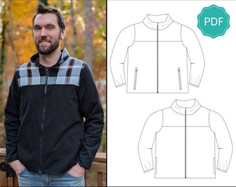 Adult Happy Camper Jacket Pattern | Unisex Fleece Jacket Pattern