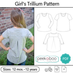 Patron de t-shirt Trillium pour fille