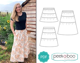 Women's Tiered Skort Sewing Pattern