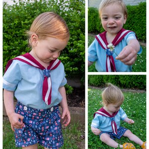 American Sailor Girl 3-pc. Romper Set