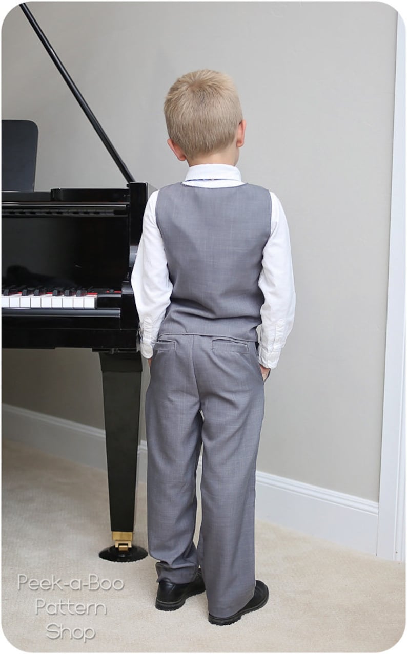 Little Gentleman Vest Sewing Pattern Boys Vest Pattern Baby Etsy