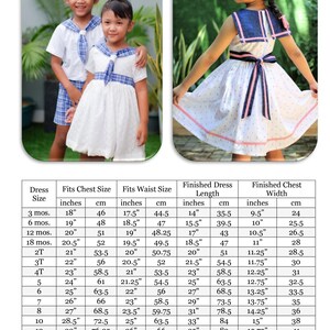 Anchors Aweigh Sailor Dress: Vintage Sailor Dress Pattern, Girls Dress Pattern, 4th of July Dress image 3