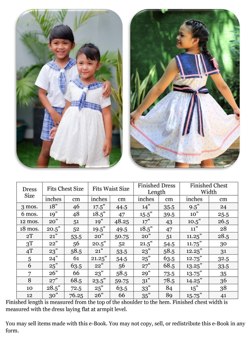 Anchors Aweigh Sailor Dress: Vintage Sailor Dress Pattern, Girls Dress Pattern, 4th of July Dress image 3