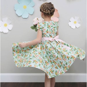 Wildflower Dress PDF Sewing Pattern: Girls Dress Pattern, Baby Dress Pattern, Flower Girl, Party Dress image 4