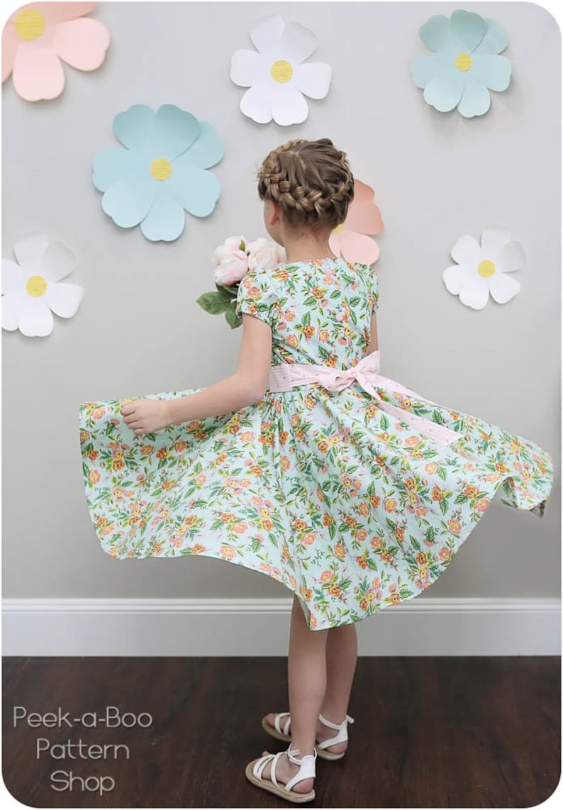 Wildflower Dress PDF Sewing Pattern: Girls Dress Pattern, Baby Dress Pattern, Flower Girl, Party Dress image 4