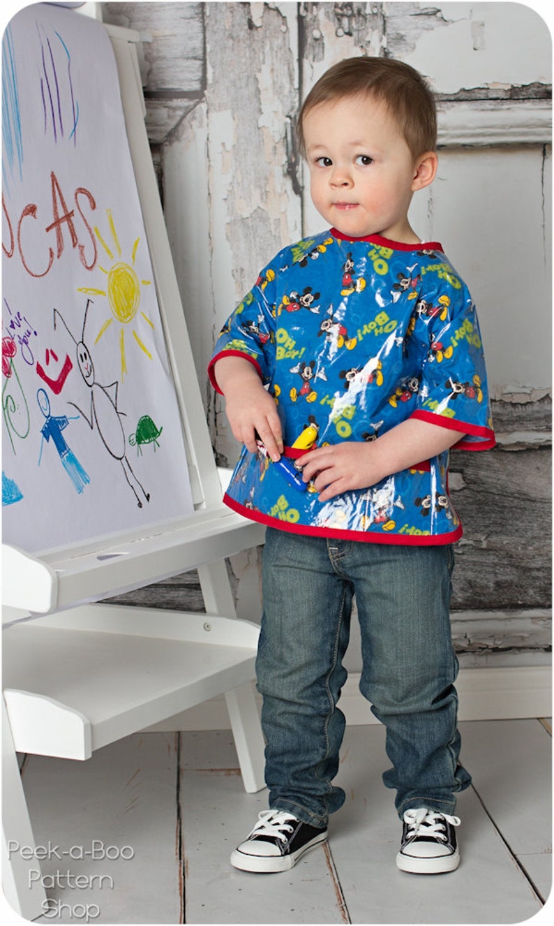 Art Smock Pattern / Children's Art Smock Pattern / Art Smock / Art Smock Pattern for Kids / Smock / Art Apron Pattern image 5