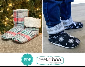 Snowbound Slipper Boots Sewing Pattern