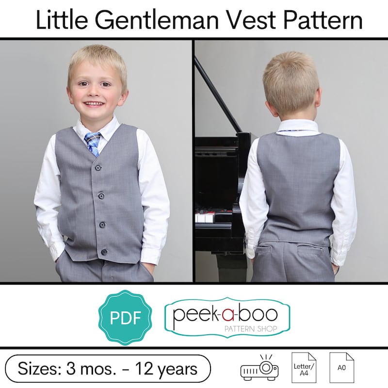 Boys Vest Pattern - Etsy