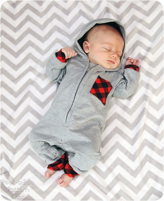 Zipster Romper Sewing Pattern Hooded Romper Pattern Baby Romper