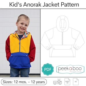 Kid's Anorak Jacket Sewing Pattern