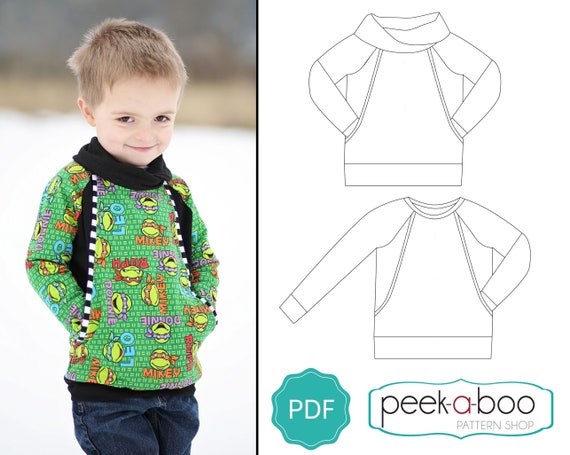 Altitude Pullover PDF Sewing Pattern/ Kids Pullover Pattern/ Kids  Sweatshirt Pattern/ Baby Sweatshirt Pattern 