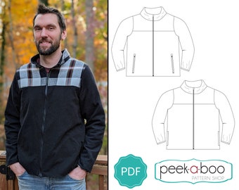 Adult Happy Camper Jacket Pattern | Unisex Fleece Jacket Pattern