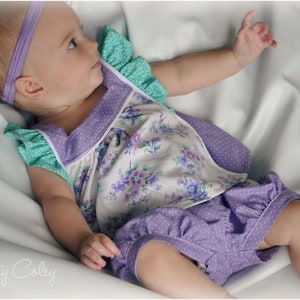 Sugar and Spice Dress and Top: Flutter Sleeve Dress Pattern, Girls Dress Pattern image 10