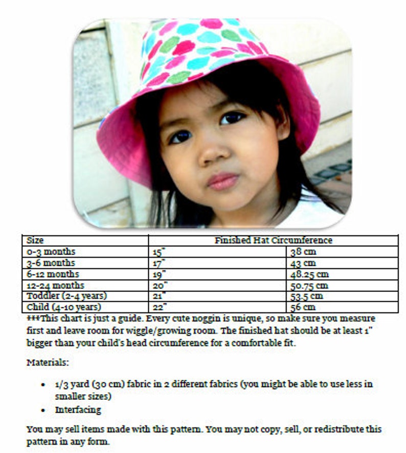 Reversible Bucket Hat: Bucket Hat Pattern, PDF Sewing Pattern image 5