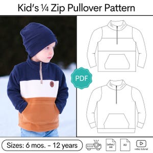 Tamarack Kid's 1/4 Zip Pullover Pattern