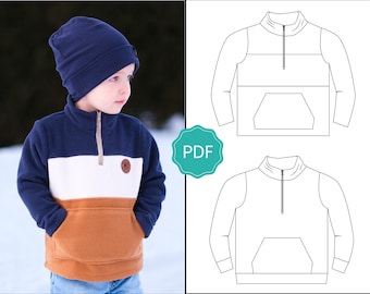 Tamarack Kinder 1/4 Zip Pullover Schnittmuster