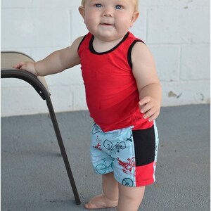 Baja Shorts Sewing Pattern: Kids Shorts Sewing Pattern, Baby Shorts Sewing Pattern, Boardshorts Sewing Pattern image 6