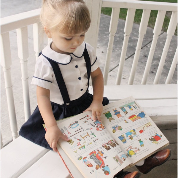 Molly Schoolgirl Blouse: Girls Blouse Pattern, Baby & Toddler Blouse Pattern