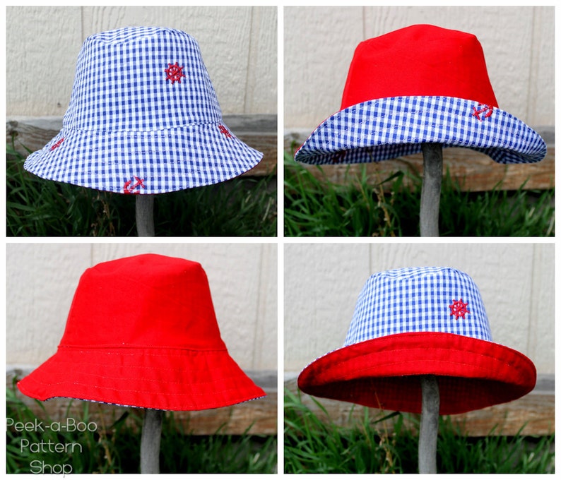 Reversible Bucket Hat: Bucket Hat Pattern, PDF Sewing Pattern image 2