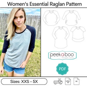 Women&#39;s Essential Raglan PDF Sewing PAttern