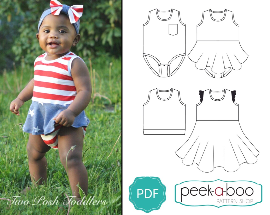 Tiny Tanksie Sewing Pattern Bodysuit Pattern, Baby Tank Top Pattern
