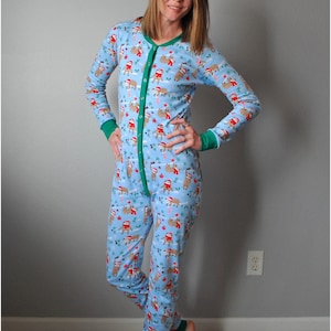 Adult Long Johns PDF Sewing Pattern: Adult One-Piece Pajamas, Adult Union Suit, Family PJs image 8