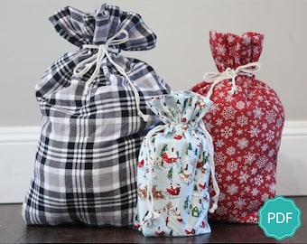 Kordelzug Geschenktüten Muster | 6 Größen & Video Tutorial