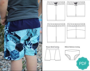 Santa Cruz Board Shorts PDF Sewing Pattern