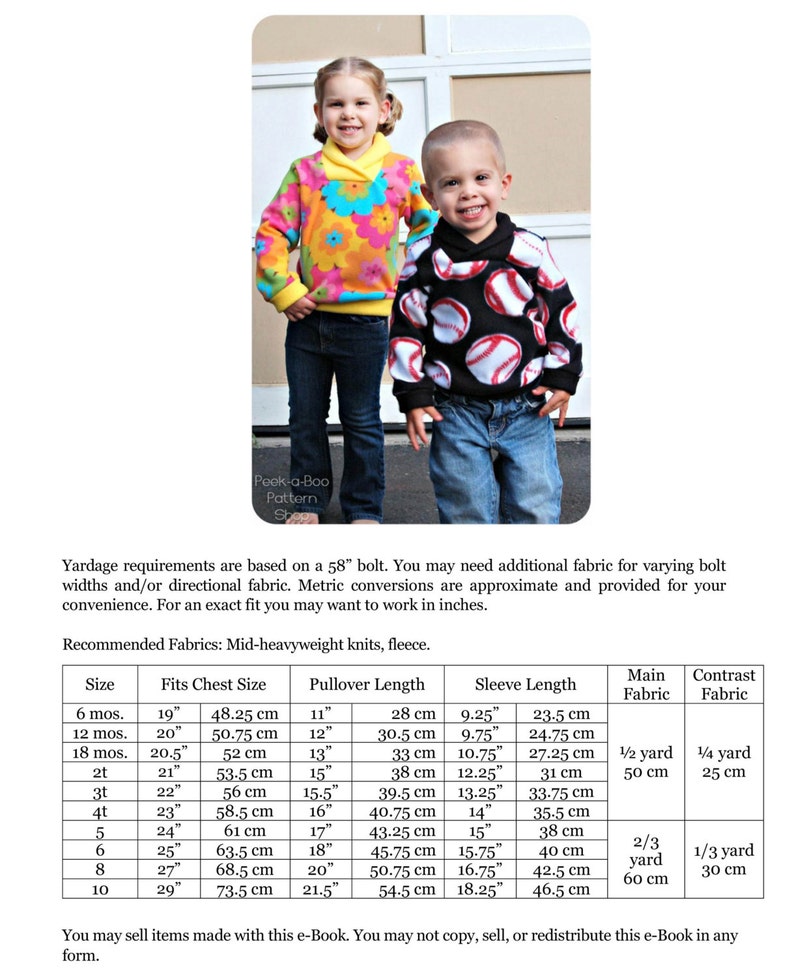 Varsity Cowl Neck Sewing Pattern / Boys Cowl Neck PDF Sewing Pattern / Pullover PDF Pattern / Boys Shirt Pattern / Cowl Neck Pattern image 3