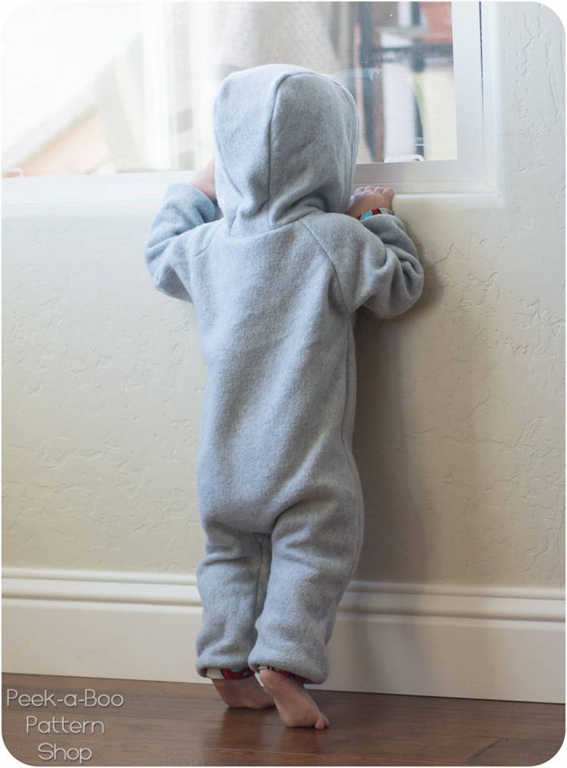 Cozy Kid Coveralls PDF Sewing Pattern / Coveralls Pattern / Kids Pajamas Sewing Pattern / Bodysuit Pattern / Baby Pajama Sewing Pattern image 2