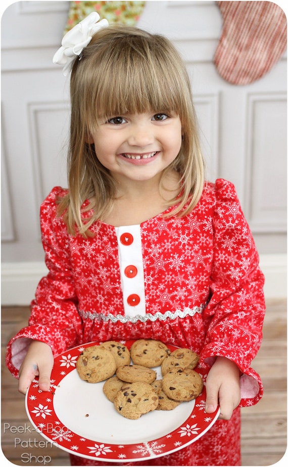 Sugar Plum Nightgown Girls Nightgown PDF Pattern Doll Nightgown