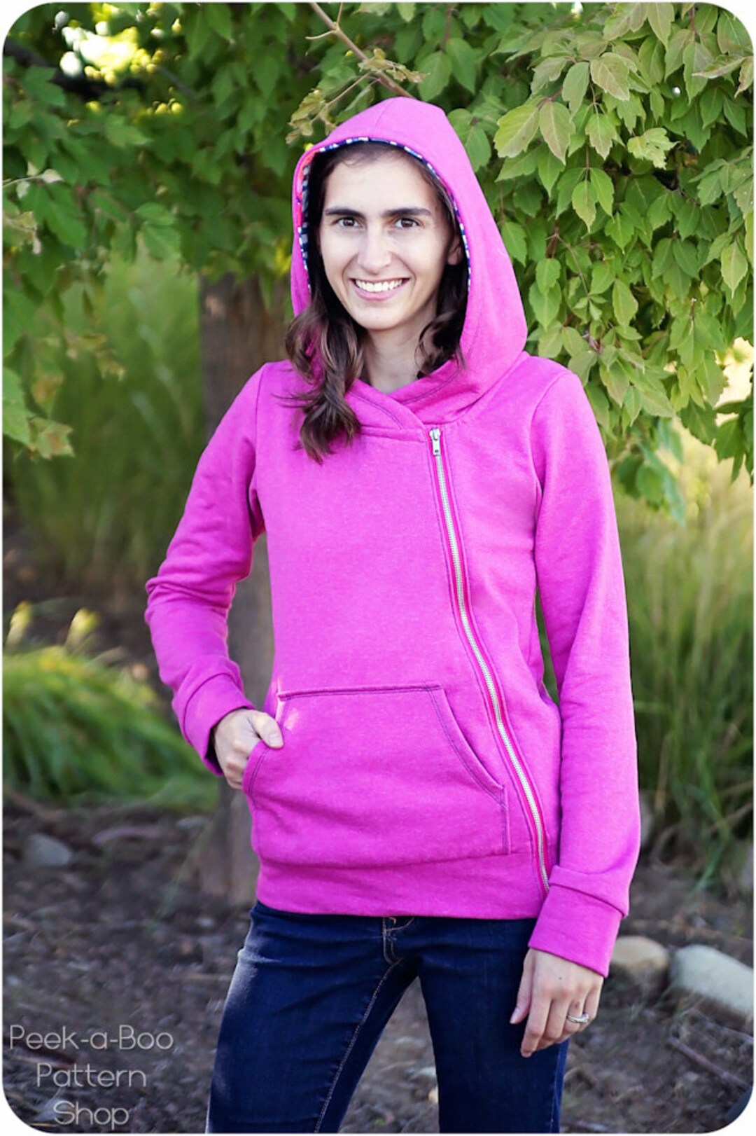 Hyde Park Hoodie: Women's Asymmetrical Zip Hoodie PDF - Etsy