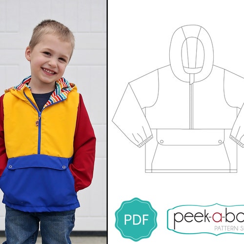Adult Anorak Jacket PDF Sewing Pattern Etsy