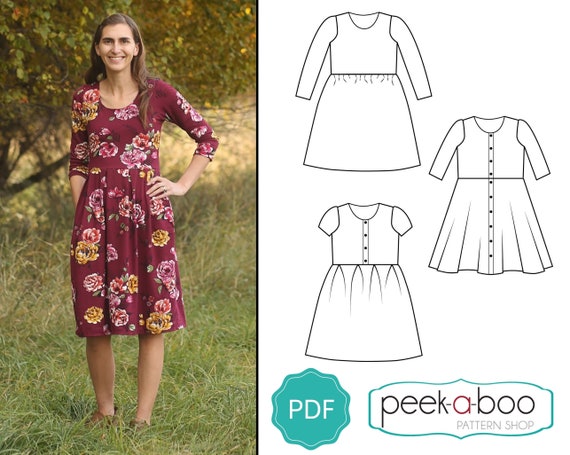 Edenbrooke Women's Dress PDF Sewing Pattern - Etsy