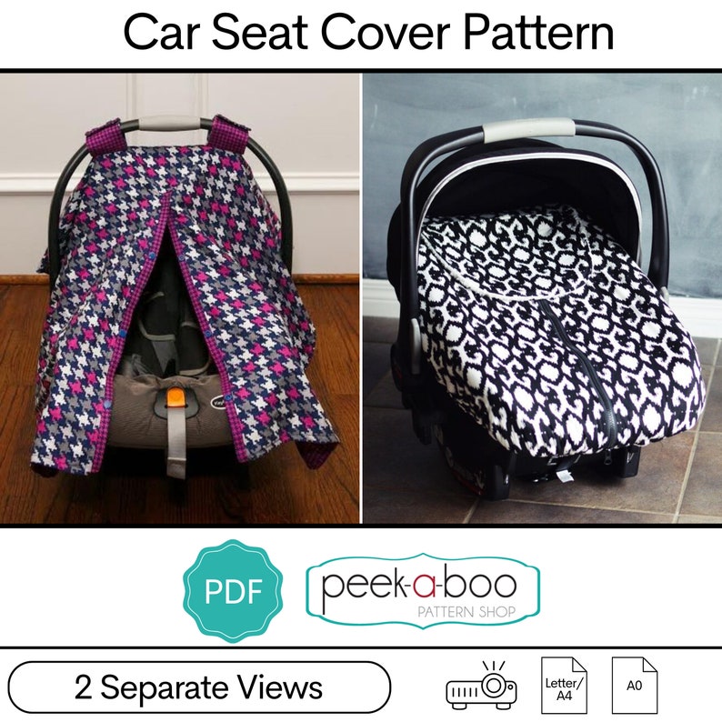 Lullaby Line Car Seat Cover Sewing Pattern image 1